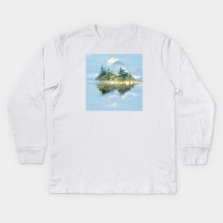 Shipwrecked on Mirror Island Kids Long Sleeve T-Shirt